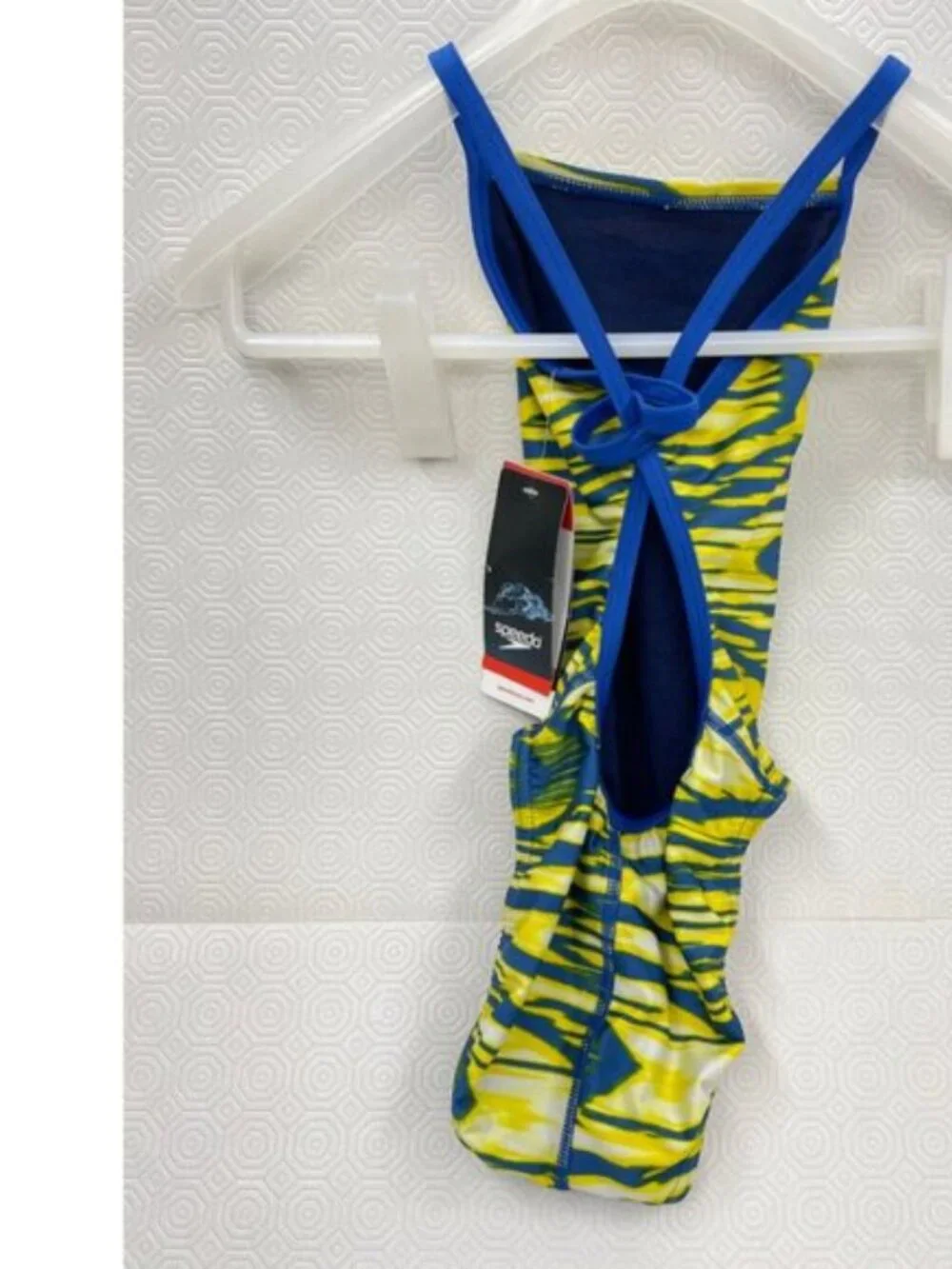 NWT Speedo Girls Pro LT One Piece Swimsuit Sapphire Gold Size US 4 Youth